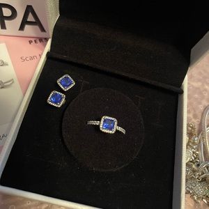 Pandora ring and earrings